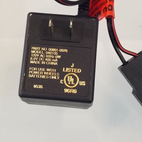 Power Wheels Fisher Price 6 Volt 400mA Class 2 Battery Charger 00801-0976 - Picture 3 of 5